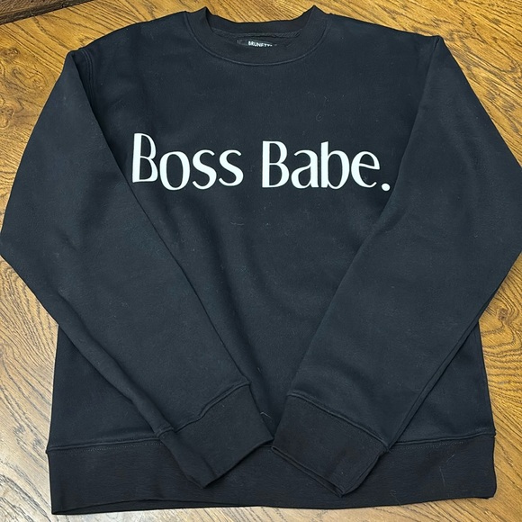 Brunette The Label Tops - BNWOT BTL BOSS BABE Sweatshirt